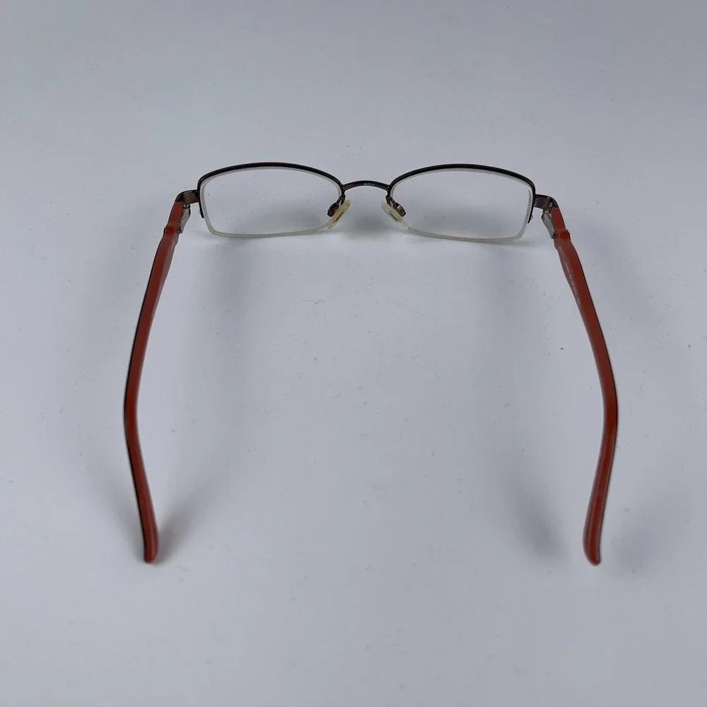 BCBGMAXAZRIA Belinda Unisex Eyeglasses Frame Brown Plastic Half Rim 48-17-125 mm